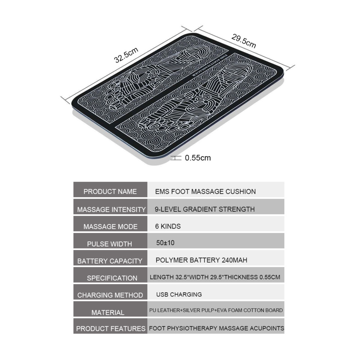 Miniatura 2 de Tapete Masajeador de Pies Circulación